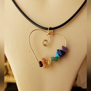 🛍️BUNDLE ONLY ITEM🛍️ Chakra Heart Pendant Necklace